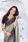 Shanaya By Nari Fashion Fendy Satin Silk Zarkan Border Saree